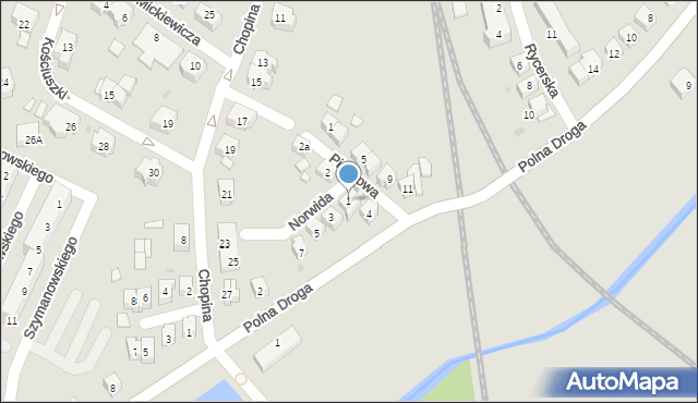 Świdnica, Norwida Cypriana Kamila, 1, mapa Świdnicy