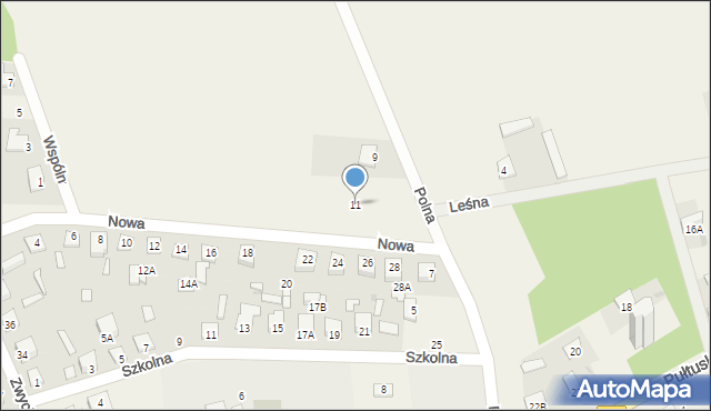 Świercze, Nowa, 11, mapa Świercze