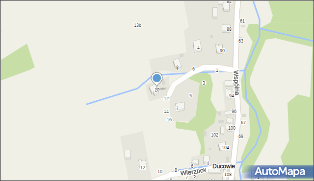 Świnna, Nowa, 10, mapa Świnna