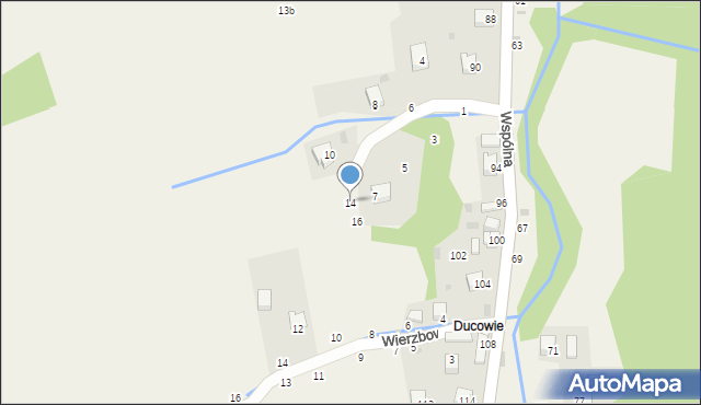 Świnna, Nowa, 14, mapa Świnna