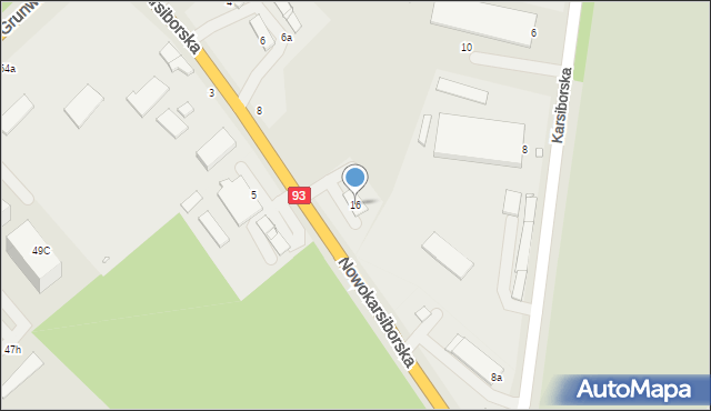 Świnoujście, Nowokarsiborska, 16, mapa Świnoujście