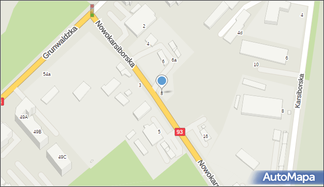 Świnoujście, Nowokarsiborska, 8, mapa Świnoujście