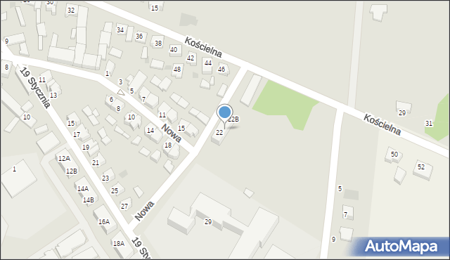 Szamocin, Nowa, 22A, mapa Szamocin