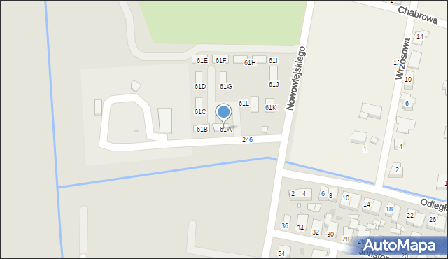 Szamotuły, Nowowiejskiego Feliksa, 61A, mapa Szamotuły