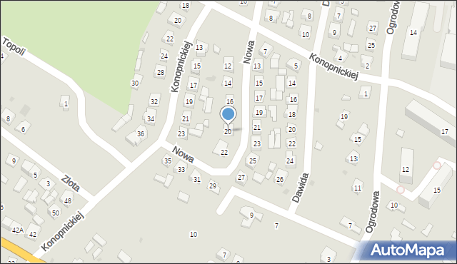 Szczebrzeszyn, Nowa, 20, mapa Szczebrzeszyn