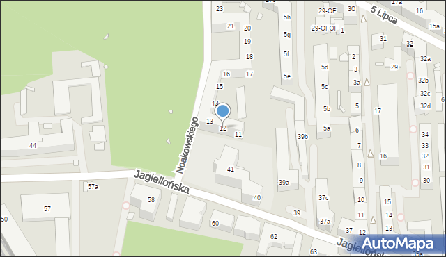 Szczecin, Noakowskiego Stanisława, 12, mapa Szczecina