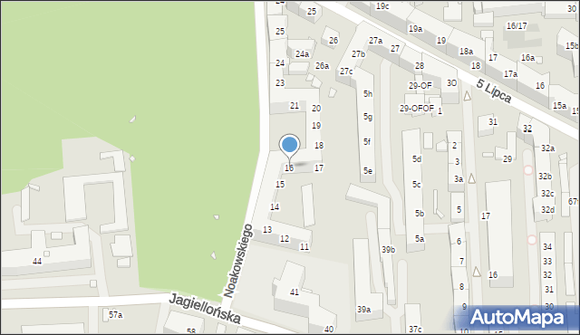 Szczecin, Noakowskiego Stanisława, 16, mapa Szczecina