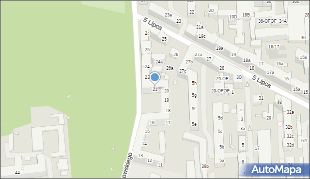 Szczecin, Noakowskiego Stanisława, 21, mapa Szczecina