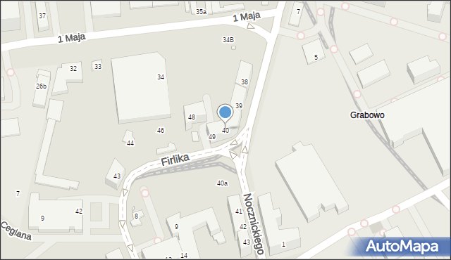 Szczecin, Nocznickiego Tomasza, 40, mapa Szczecina