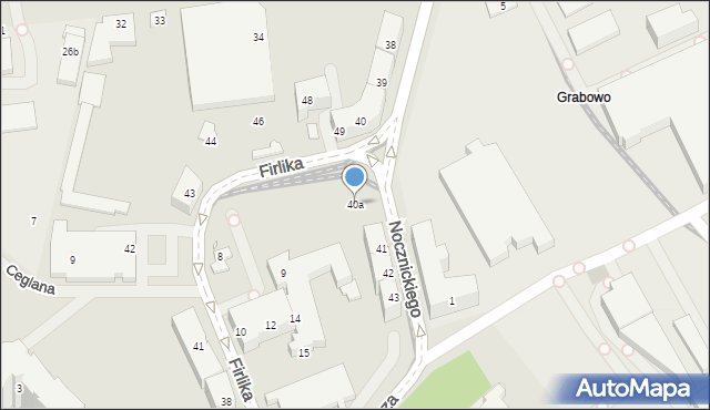 Szczecin, Nocznickiego Tomasza, 40a, mapa Szczecina
