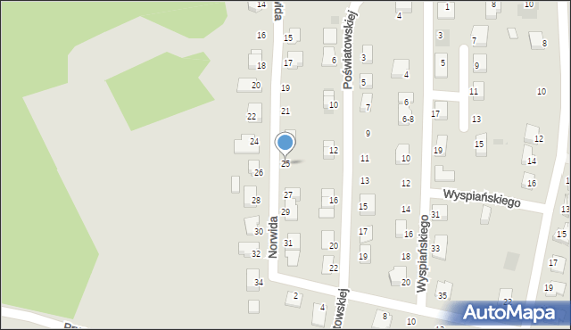 Szczecinek, Norwida Cypriana Kamila, 25, mapa Szczecinek