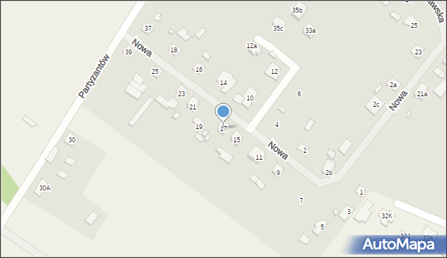 Szczytno, Nowa, 17, mapa Szczytno