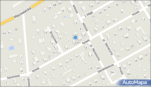 Szepietowo, Nowa, 11, mapa Szepietowo