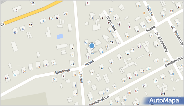 Szepietowo, Nowa, 1A, mapa Szepietowo