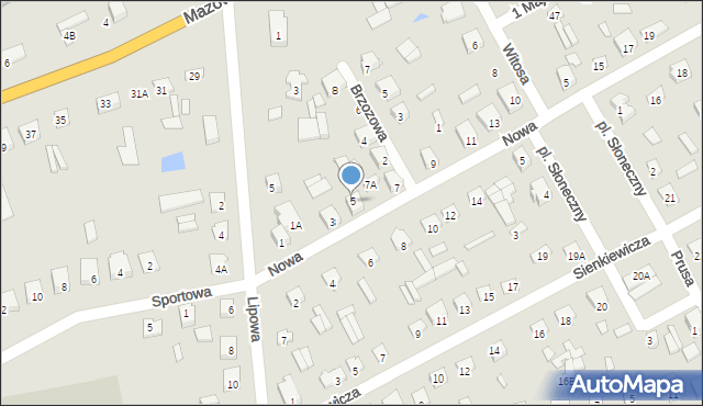 Szepietowo, Nowa, 5, mapa Szepietowo