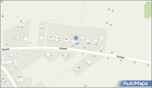 Szewce, Nowa, 16a, mapa Szewce