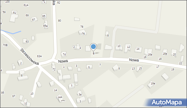 Szewce, Nowa, 6, mapa Szewce
