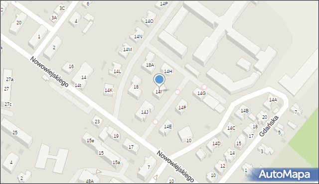 Sztum, Nowowiejskiego, 14I, mapa Sztum