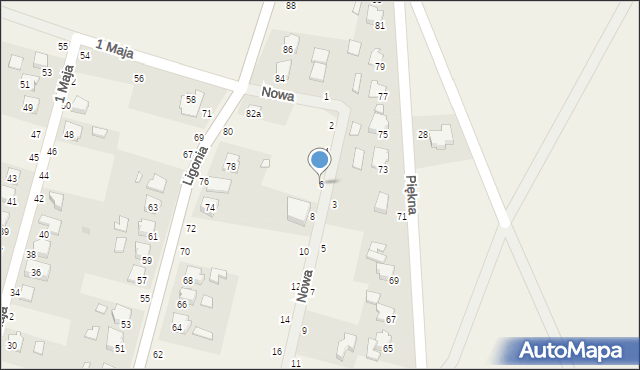 Szymiszów, Nowa, 6, mapa Szymiszów
