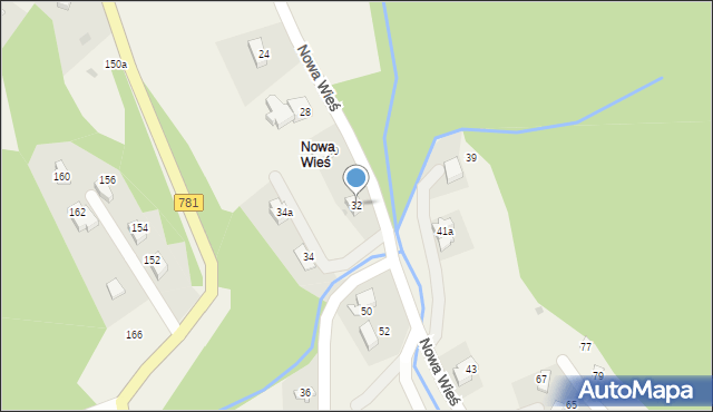 Targanice, Nowa Wieś, 32, mapa Targanice