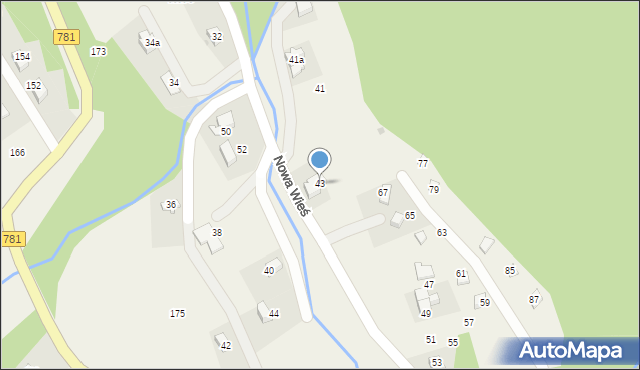 Targanice, Nowa Wieś, 43, mapa Targanice