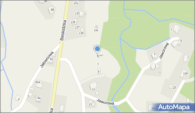 Targanice, Nowa Wieś, 5, mapa Targanice