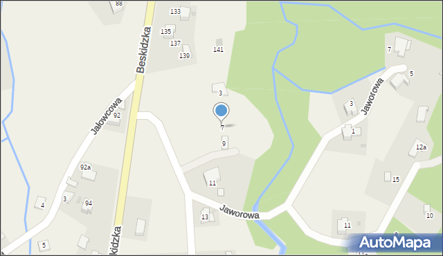 Targanice, Nowa Wieś, 7, mapa Targanice