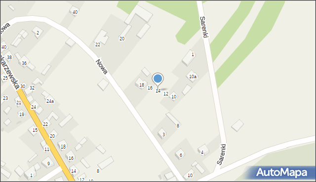 Tarłów, Nowa, 14, mapa Tarłów