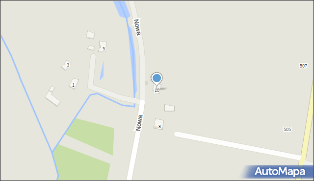 Tarnobrzeg, Nowa, 10, mapa Tarnobrzegu