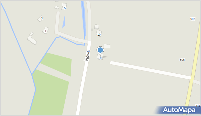 Tarnobrzeg, Nowa, 8, mapa Tarnobrzegu