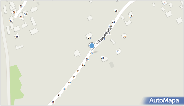 Tarnobrzeg, Nowowiejska, 27, mapa Tarnobrzegu