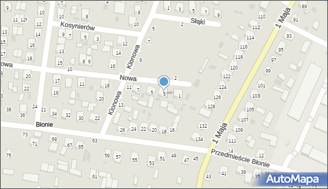 Tarnogród, Nowa, 3, mapa Tarnogród