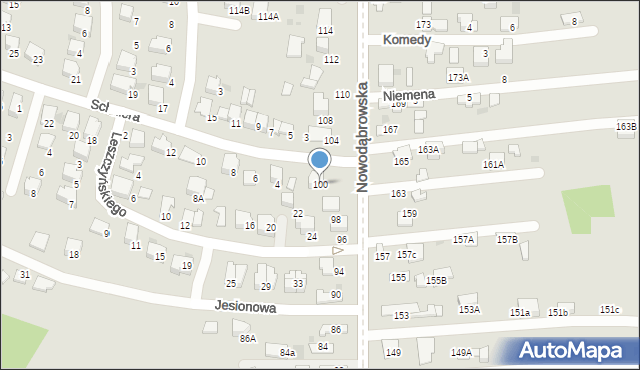 Tarnów, Nowodąbrowska, 100, mapa Tarnów