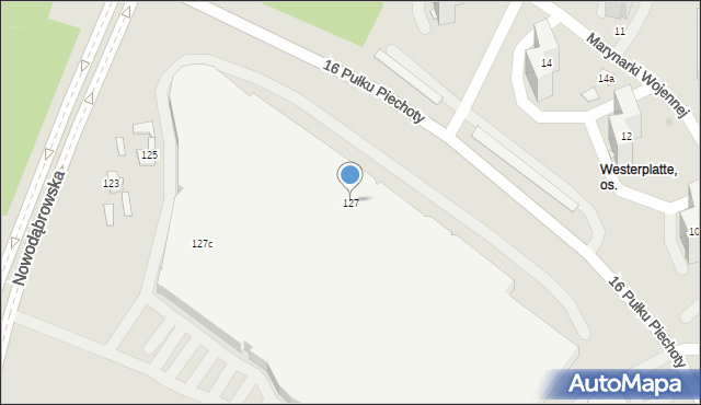 Tarnów, Nowodąbrowska, 127, mapa Tarnów
