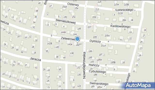 Tarnów, Nowodąbrowska, 142, mapa Tarnów