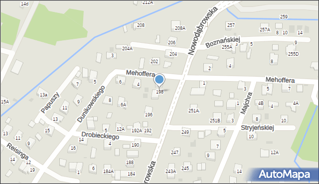 Tarnów, Nowodąbrowska, 198, mapa Tarnów