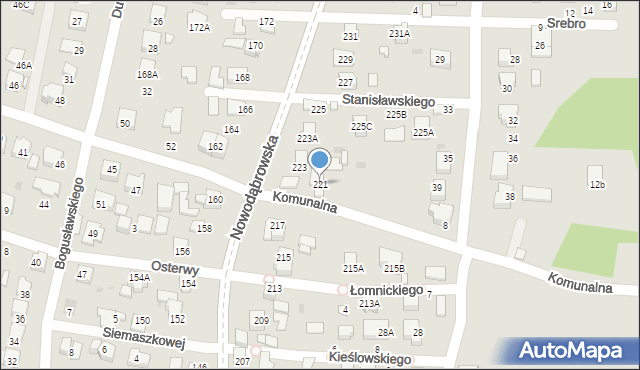 Tarnów, Nowodąbrowska, 221, mapa Tarnów