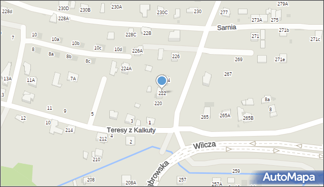 Tarnów, Nowodąbrowska, 222, mapa Tarnów