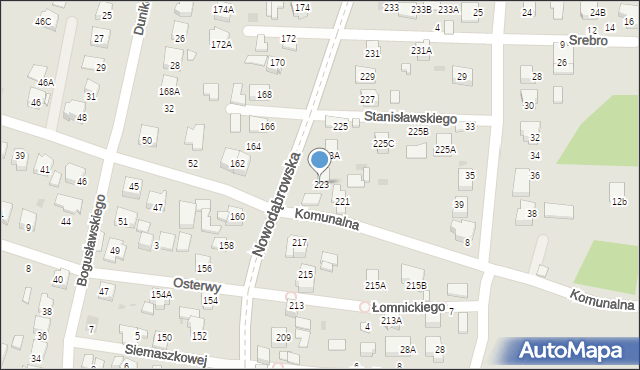 Tarnów, Nowodąbrowska, 223, mapa Tarnów
