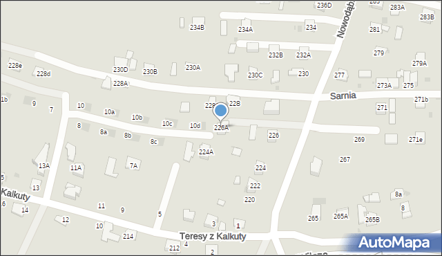 Tarnów, Nowodąbrowska, 226A, mapa Tarnów