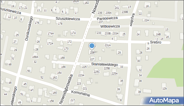 Tarnów, Nowodąbrowska, 229, mapa Tarnów