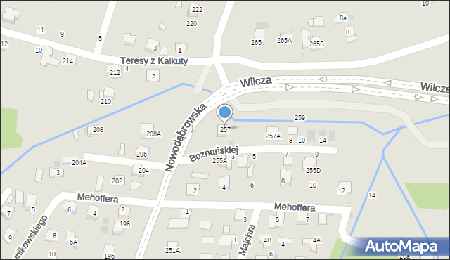 Tarnów, Nowodąbrowska, 257, mapa Tarnów