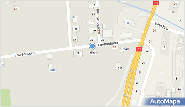 Tarnów, Nowodąbrowska, 284a, mapa Tarnów