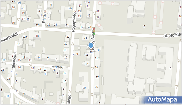 Tarnów, Nowy Świat, 36, mapa Tarnów