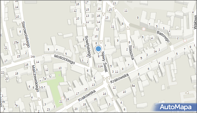 Tarnów, Nowy Świat, 4, mapa Tarnów