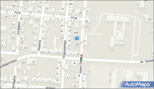 Tarnów, Nowy Świat, 42, mapa Tarnów