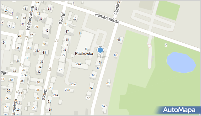 Tarnów, Nowy Świat, 72, mapa Tarnów