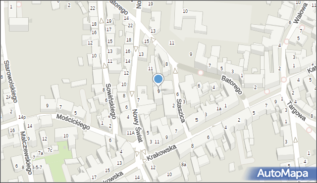 Tarnów, Nowy Świat, 9, mapa Tarnów