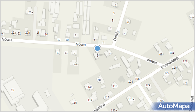 Tarnowo Podgórne, Nowa, 5, mapa Tarnowo Podgórne