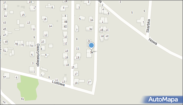 Tarnowskie Góry, Nowa, 3e, mapa Tarnowskie Góry